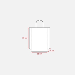 Shopper avec soufflet en papier laminé opaque 157 g/m2 avec renforcement au fond 13