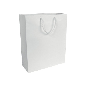 Shopper avec soufflet en papier laminé opaque 157 g/m2 avec renforcement au fond 5