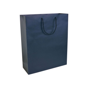 Shopper avec soufflet en papier laminé opaque 157 g/m2 avec renforcement au fond