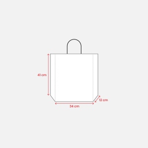 Shopper avec soufflet en papier laminé opaque 157 g/m2 avec renforcement au fond 6