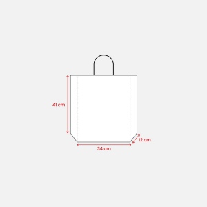 Shopper avec soufflet en papier laminé opaque 157 g/m2 avec renforcement au fond 9