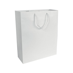 Shopper avec soufflet en papier laminé opaque 157 g/m2 avec renforcement au fond 5