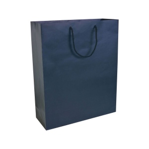 Shopper avec soufflet en papier laminé opaque 157 g/m2 avec renforcement au fond