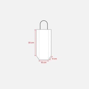 Shopper avec soufflet porte-bouteille en papier laminé opaque 157 g/m2 avec renforcement 8