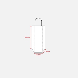 Shopper avec soufflet porte-bouteille en papier laminé opaque 157 g/m2 avec renforcement 9