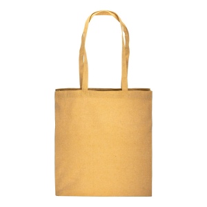 Shopper avec soufflet en coton recyclé 150 g/m  effet mélange, anses longues 25