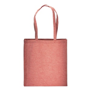 Shopper avec soufflet en coton recyclé 150 g/m  effet mélange, anses longues 31