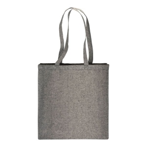 Shopper avec soufflet en coton recyclé 150 g/m  effet mélange, anses longues 33