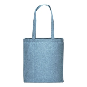 Shopper avec soufflet en coton recyclé 150 g/m  effet mélange, anses longues 17
