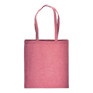 Shopper avec soufflet en coton recyclé 150 g/m  effet mélange, anses longues 19