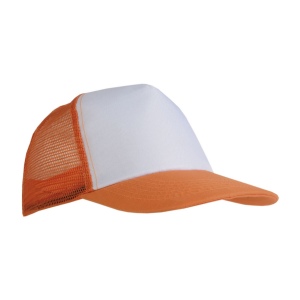 Casquette en polyester, 5 panneaux avec filet, fermeture velcro 6
