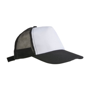 Casquette en polyester, 5 panneaux avec filet, fermeture velcro 11