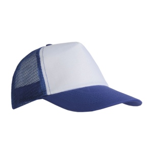 Casquette en polyester, 5 panneaux avec filet, fermeture velcro 5
