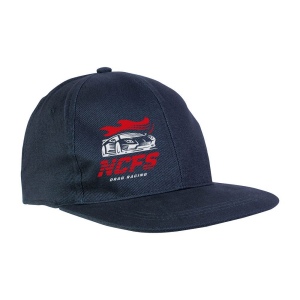 Casquette en coton épais, 6 panneaux avec visière droite, fermeture velcro 4