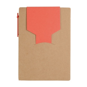 Bloc note en papier recyclé, avec stylo en carton et feuillets adhésifs 6