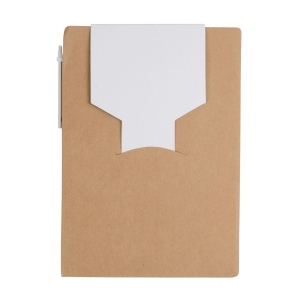 Bloc note en papier recyclé, avec stylo en carton et feuillets adhésifs 8