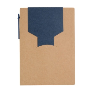 Bloc note en papier recyclé, avec stylo en carton et feuillets adhésifs 4