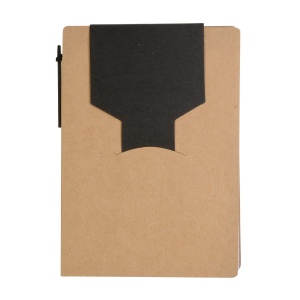 Bloc note en papier recyclé, avec stylo en carton et feuillets adhésifs 7