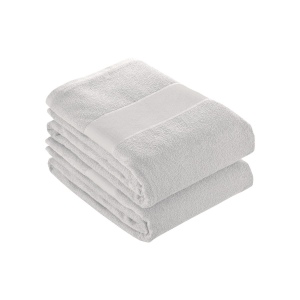 Serviette en éponge de coton 100% (350 g/m2) avec bande OPAQUE imprimable (50x100 cm)
