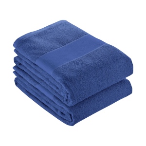Serviette en éponge de coton 100% (350 g/m2) avec bande OPAQUE imprimable (90x150 cm) 2