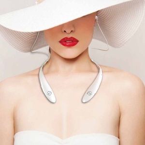 Oreillettes stéréo Bluetooth V 4,2 + EDR avec microphone intégré et colerette caoutchoutée 3