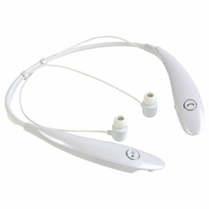 Oreillettes stéréo Bluetooth V 4,2 + EDR avec microphone intégré et colerette caoutchoutée
