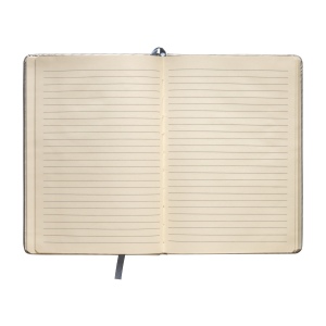 Carnet avec couverture en PU. Feuilles lignées en papier ivoire (80 pages 16