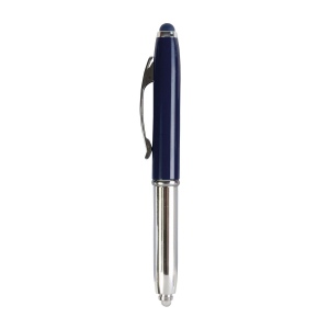 Mini stylo bille en plastique avec lumière et petit rond en caoutchouc 6