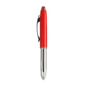 Mini stylo bille en plastique avec lumière et petit rond en caoutchouc 8