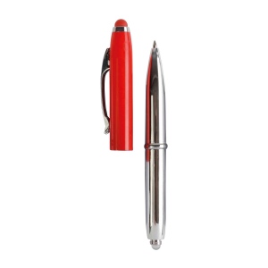 Mini stylo bille en plastique avec lumière et petit rond en caoutchouc 9