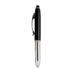 Mini stylo bille en plastique avec lumière et petit rond en caoutchouc 10