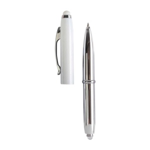 Mini stylo bille en plastique avec lumière et petit rond en caoutchouc 13