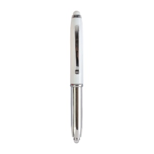 Mini stylo bille en plastique avec lumière et petit rond en caoutchouc 5