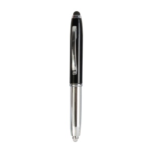 Mini stylo bille en plastique avec lumière et petit rond en caoutchouc 4