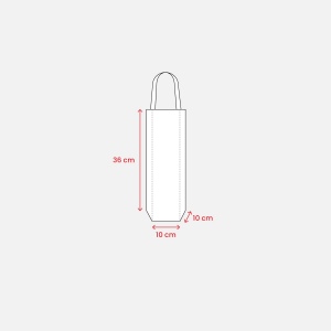 Shopper porte-bouteille en TNT 100g/m2 thermosoudé, anses longues 8