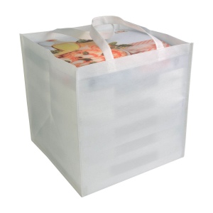 Shopper en format carton de pizza en TNT 80g/m2 5