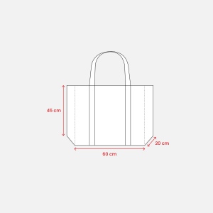 Shopper maxi avec soufflet en TNT 100 g/m2 cousu avec anses longues 8