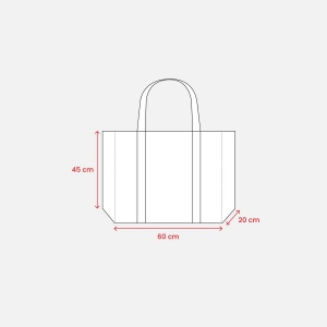 Shopper maxi avec soufflet en TNT 100 g/m2 cousu avec anses longues 14