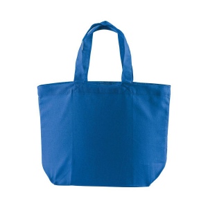 Shopper avec soufflet à la base en coton 120 g/m2, anses courtes 6