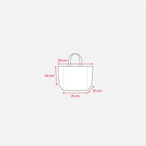 Shopper avec soufflet à la base en coton 120 g/m2, anses courtes 7