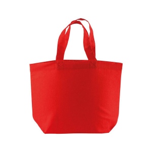 Shopper avec soufflet à la base en coton 120 g/m2, anses courtes 10