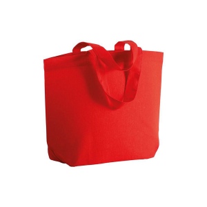 Shopper avec soufflet à la base en coton 120 g/m2, anses courtes 4