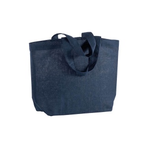 Shopper avec soufflet à la base en coton 120 g/m2, anses courtes 3
