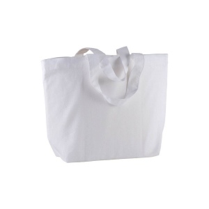 Sac coton 120 grs avec anses longues et soufflet 2