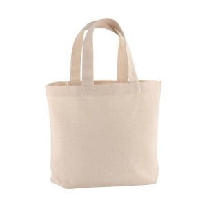 Shopper avec soufflet à la base en coton 120 g/m2, anses courtes