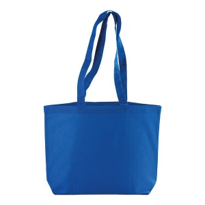 Shopper avec soufflet à la base en coton 120 g/m2, anses longues 6