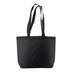 Shopper avec soufflet à la base en coton 120 g/m2, anses longues 12