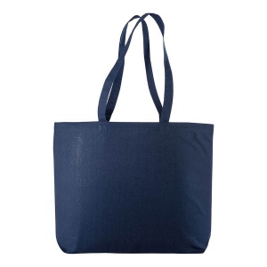 Shopper avec soufflet à la base en coton 135 g/m2, anses longues 8