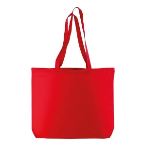 Shopper avec soufflet à la base en coton 135 g/m2, anses longues 10