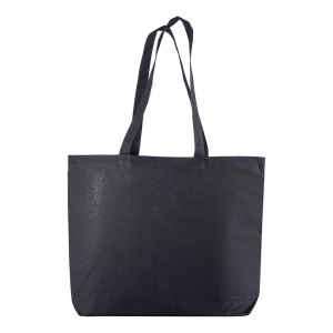 Shopper avec soufflet à la base en coton 135 g/m2, anses longues 12